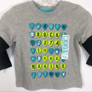 NWOT Circo Rock Star, guitar theme long sleeve tee